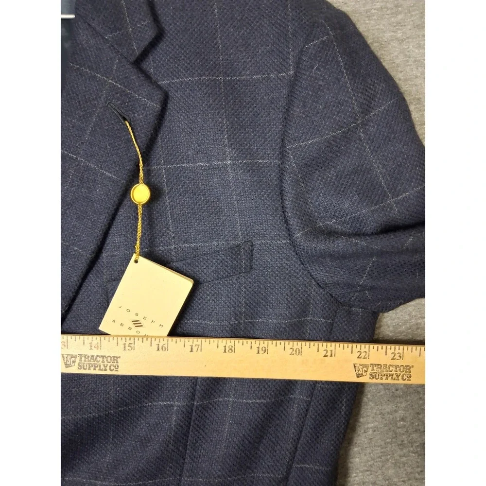 NEW Joseph Abboud Mens Jacket 42R Blue Plaid Wool Sportcoat Lightweight USA Made